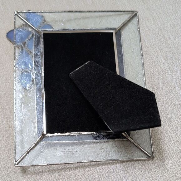 Gallery Stained Glass Blue Butterfly Picture Frame 3.5" X 5" Photo Opening - Picture 8 of 12
